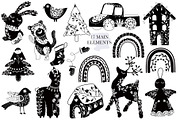 Scandinavian Christmas illustration, an Animal Illustration by Usis (Thumbnail 2 of 16)