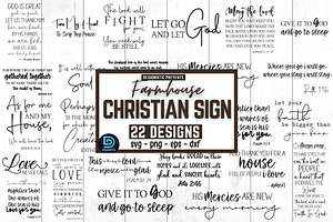 Farmhouse Christian Sign SVG Bundle