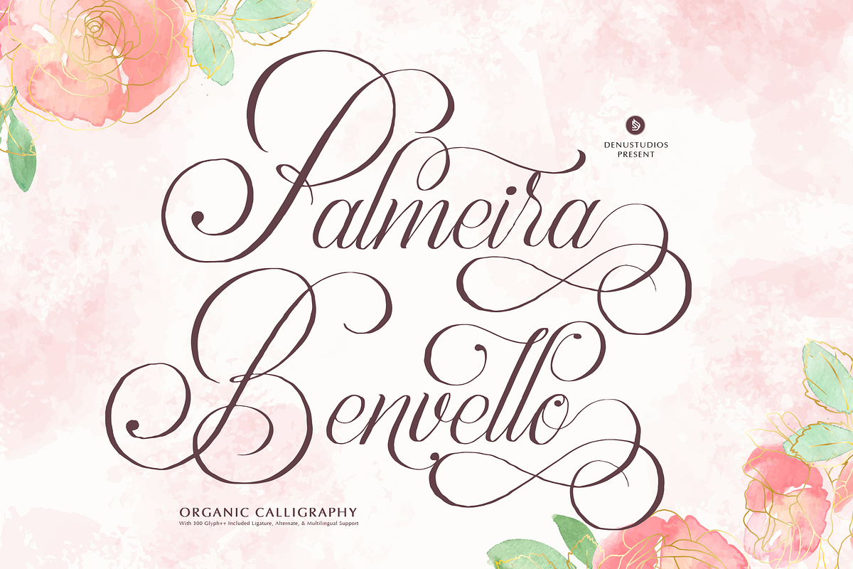 Palmeira Benvello Calligraphy, a Script Font by Denustudios (Photo 1 of 12)
