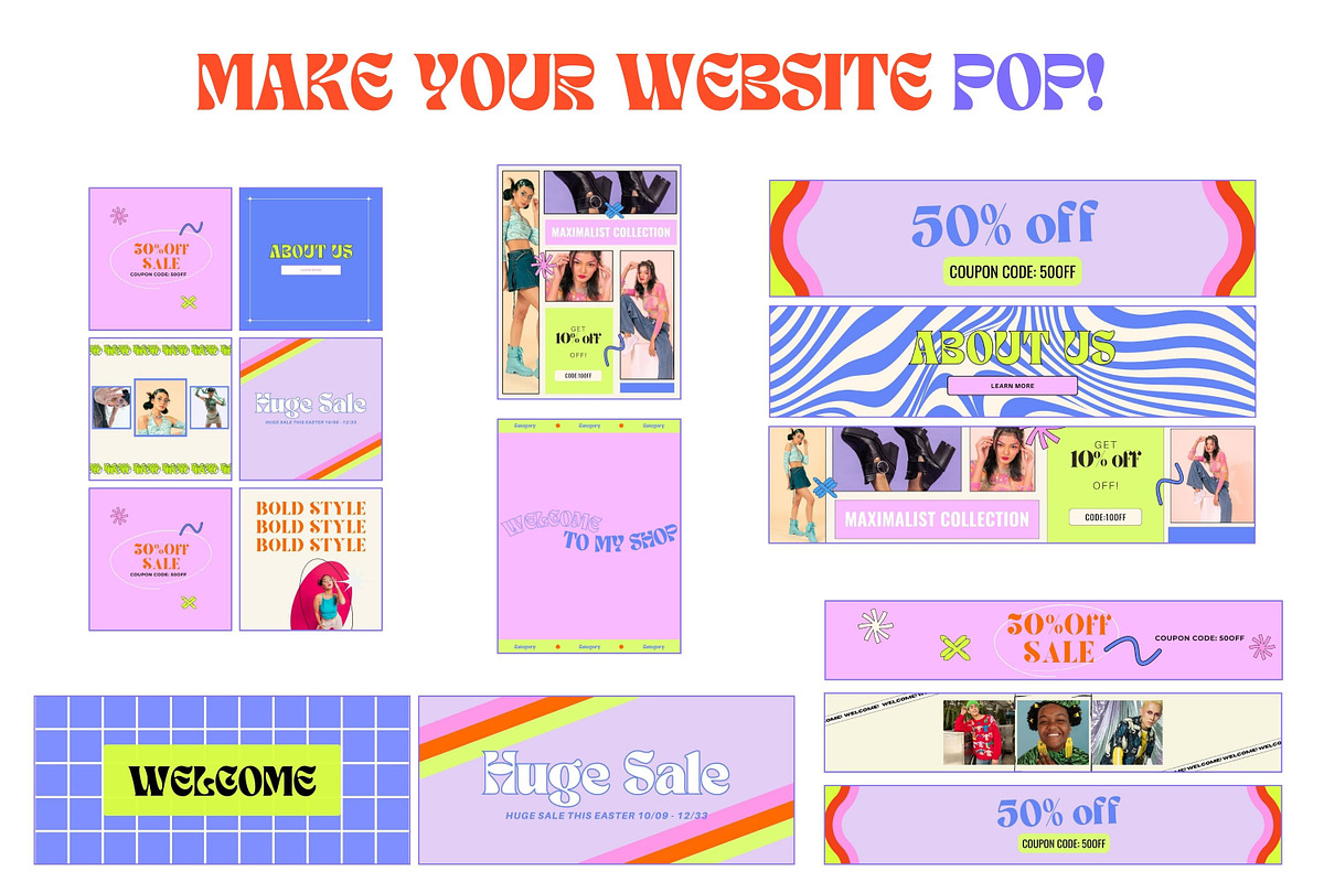 Ecommerce Website Banners Templates, a Shopify Template by Hell Yeah Designs (Photo 7 of 11)