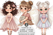 Whimsical Fairy Clipart Bundle, an Illustration by DreamArtGraphic (Thumbnail 1 of 4)