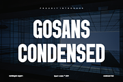 Gosans Condensed Font, a Sans Serif Font by Iqsiart Studio (Thumbnail 1 of 9)