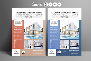 Real Estate Canva Template, a Flyer Template by Template Zone