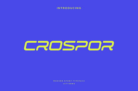 Crospor - Modern Sport Typeface, a Sans Serif Font by Letterna