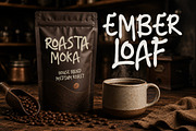 Laras Faleko - Brush Coffee Display, a Handwritten Font by trabaskriya (Thumbnail 2 of 10)