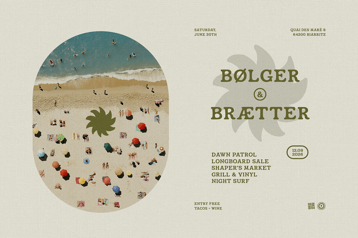 Hossegor - Retro Surf Serif Display, a Serif Font by pixelbuddha.net (Photo 4 of 6)
