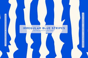 Irregular Blue Stripes, a Pattern Graphic by MalyskaStudio