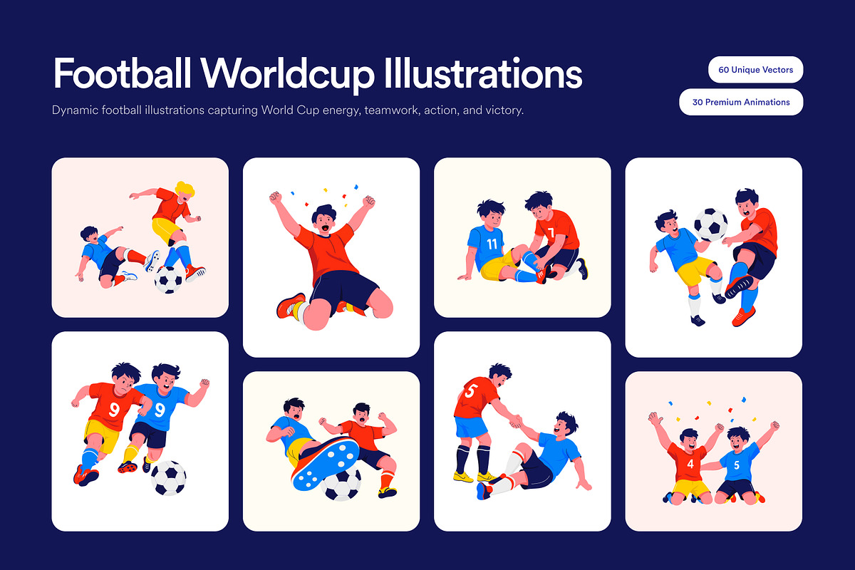 Football World Cup Bundle, a Sport Illustration by Brickclay (Photo 1 of 12)