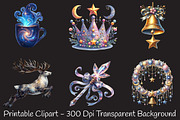 Celestial Christmas Clipart, an Illustration by RobertsArt (Thumbnail 2 of 7)