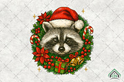Christmas Raccoon PNG, an Illustration by Craft Nest (Thumbnail 1 of 6)