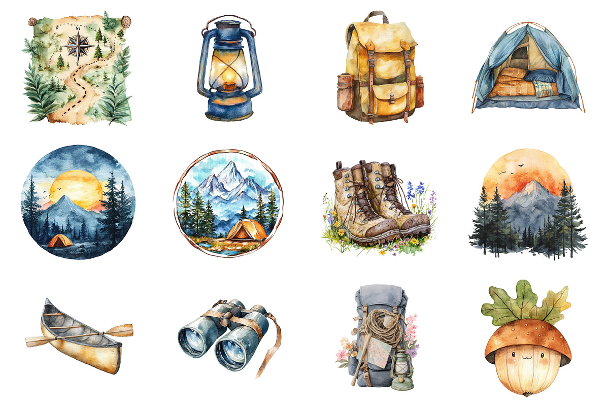 Camp Adventure Clipart, an Illustration by Design Market (Photo 2 of 3)