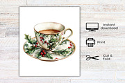 Watercolor Grand Millennial Christma, an Illustration by Canvas Craft (Thumbnail 7 of 7)