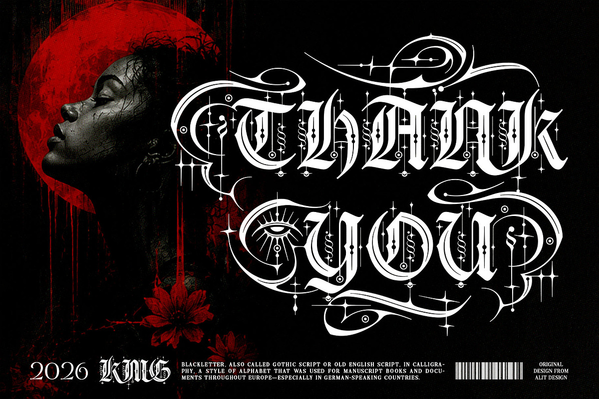 Gryphire Black Typeface, a Blackletter Font by alit design (Photo 20 of 20)