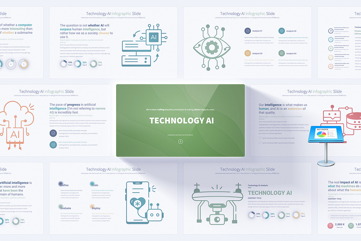 Technology AI Keynote Template, a Presentation Template by Pulsecolor (Photo 1 of 10)