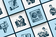 Vintage Communication Illustration, a Technology Illustration by Prosymbols (Thumbnail 6 of 10)