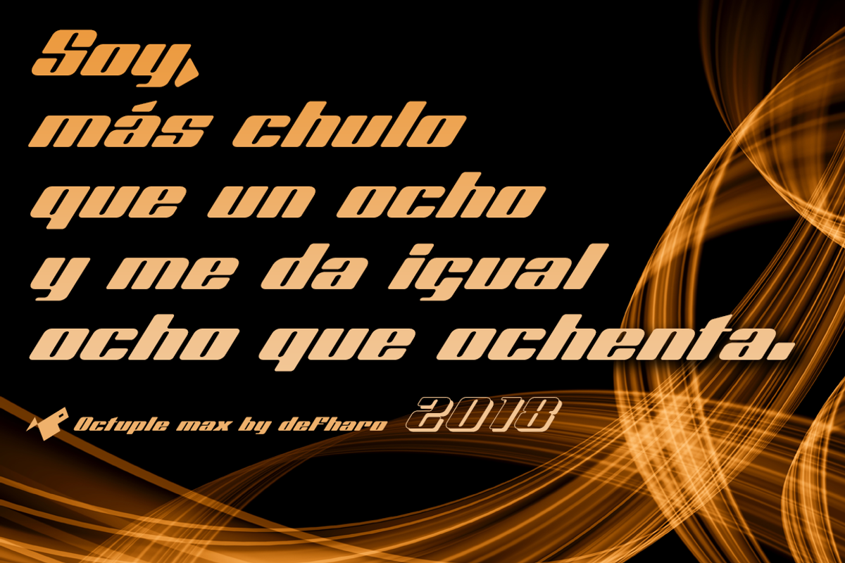 Octuple max -2 fonts-, a Sans Serif Font by deFharo (Photo 8 of 8)