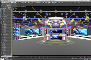 Virtual TV Studio News Set 1