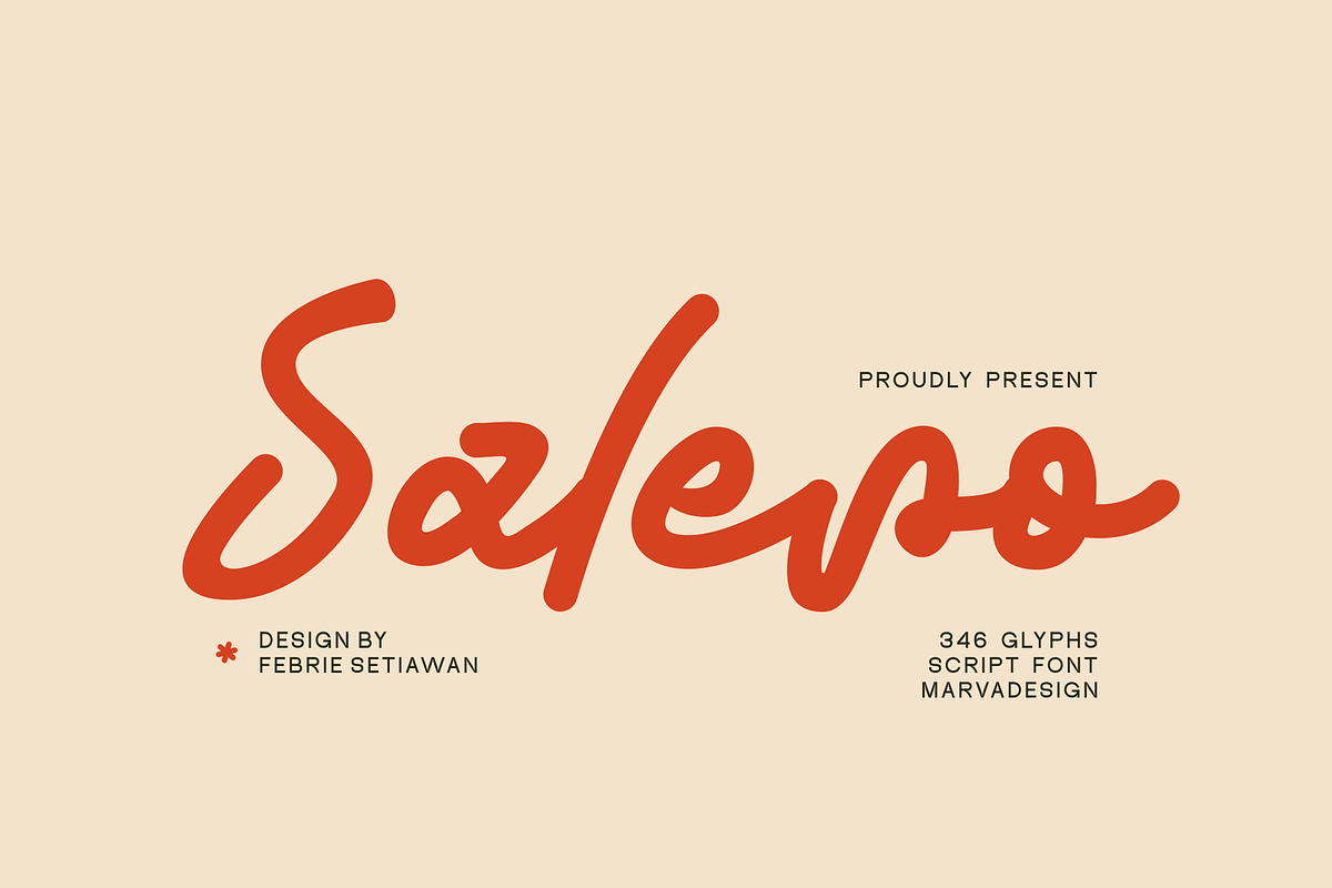 Salero - Script Font, a Script Font by Marvadesign (Photo 1 of 8)