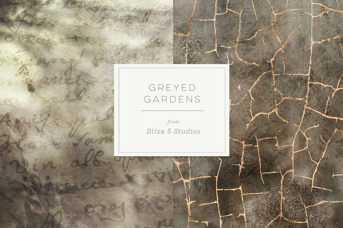 Greyed Gardens & Gold Graphics, a Pattern Graphic by Blixa 6 Studios (Photo 2 of 5)