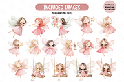 Watercolor Garden Fairies Clipart, a Decorative Illustration by TatiMockup (Thumbnail 2 of 5)