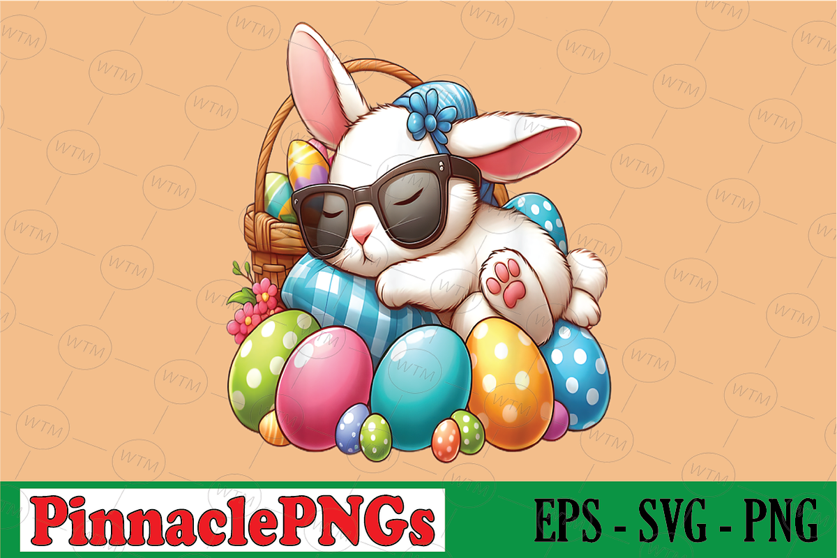 Happy Easter Bunny Rabbit Face, a Seasonal Illustration by Pinnacle PNGs (Photo 1 of 2)
