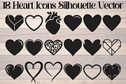 Heart Icons Silhouette, an Object Graphic by Creativeshirt (Thumbnail 1 of 17)