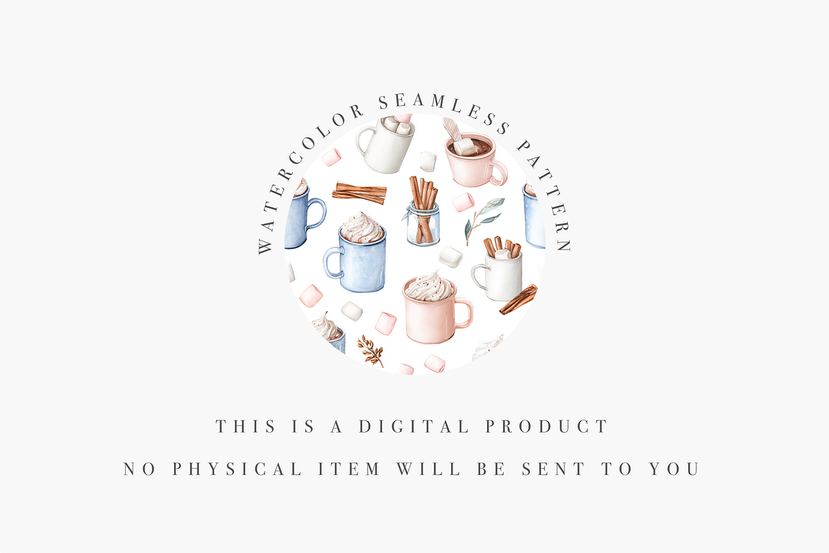 Hot Chocolate Seamless Pattern, a Decorative Illustration by Pati Charm Studio (Photo 4 of 7)