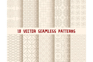 Oriental or asian seamless pattern background, a Decorative Illustration by Vector Tradition