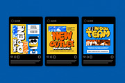 Retro Coffee Shop Instagram Set, a Social Media Template by graphicook (Thumbnail 4 of 6)