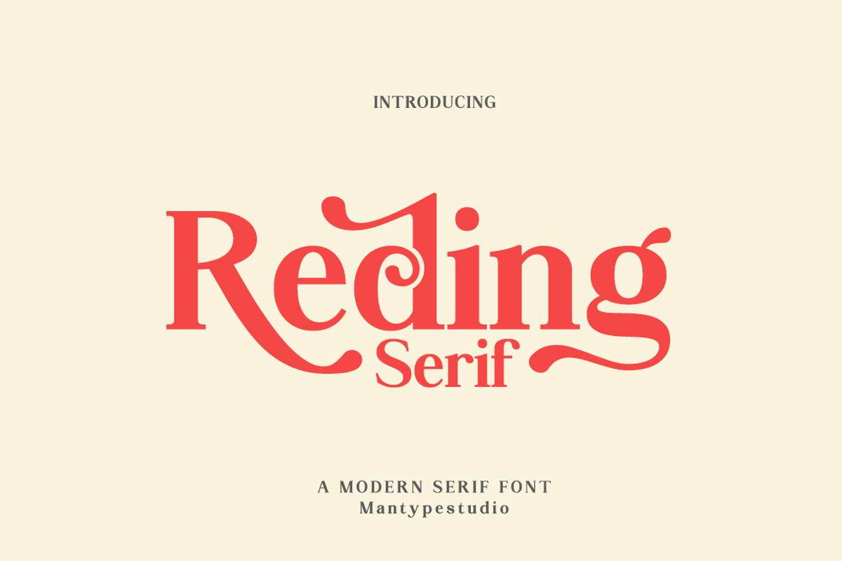 Reding, a Serif Font by Mantype Studio (Photo 1 of 14)