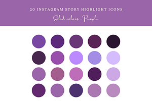 20 Solid Color Purple Instagram Icon