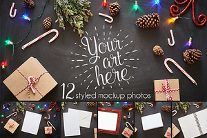 Candy Cane Lane Mockup Photo Bundle