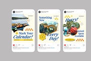 Retro Summer Camp Instagram Post, a Social Media Template by Neermana (Thumbnail 3 of 4)
