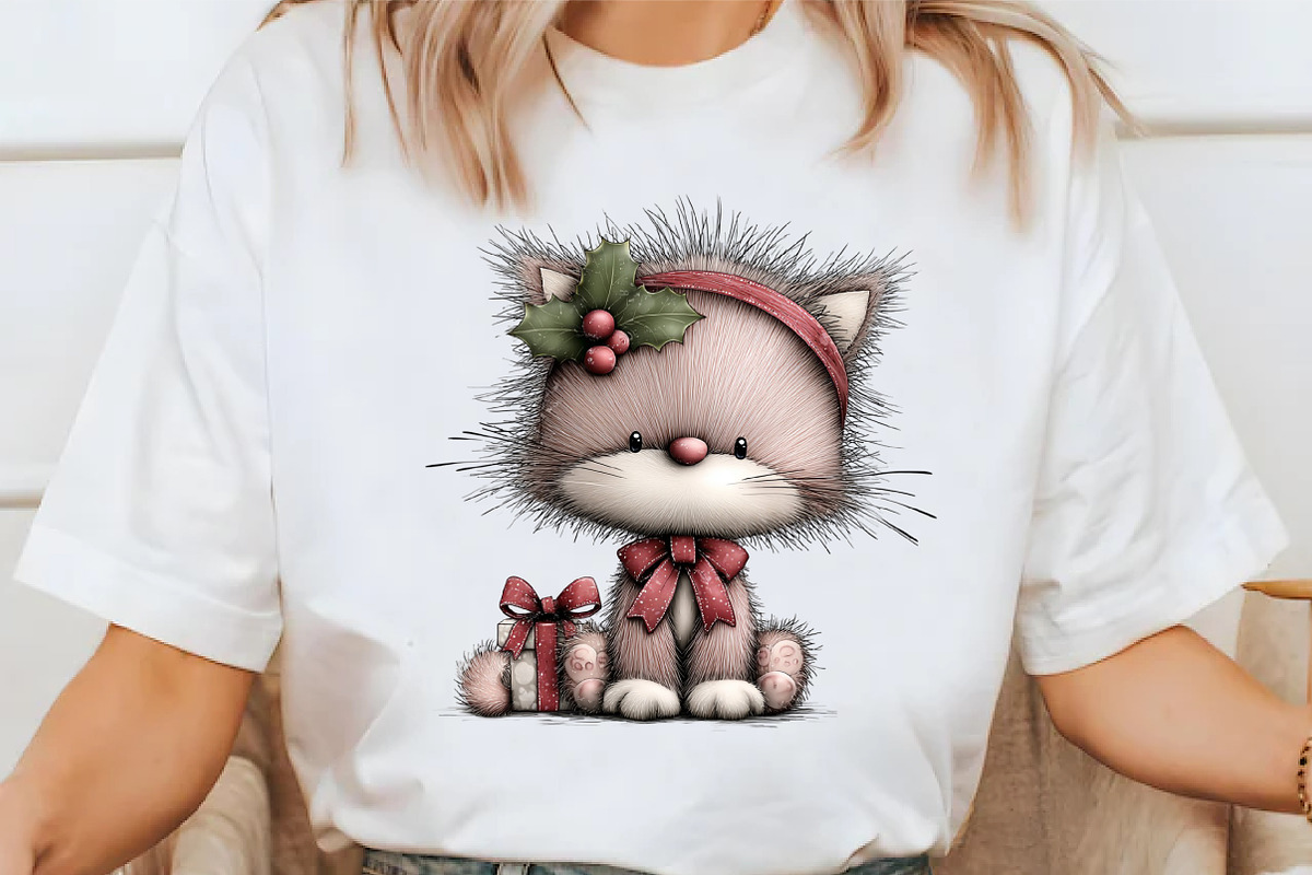 Quirky Christmas Cat Clipart, an Illustration by Libby Wishes (Photo 6 of 7)