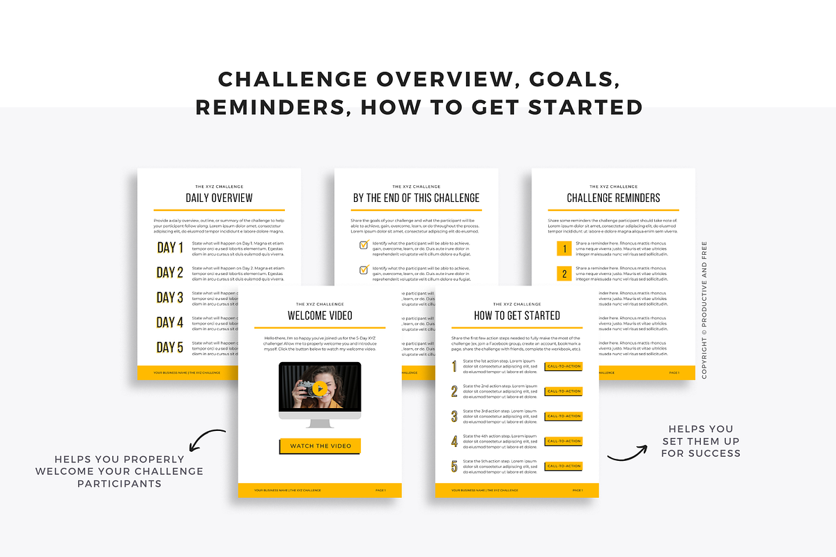 5-Day Lead Magnet Challenge Bundle, a Magazine Template by ProductiveandFree (Photo 6 of 18)