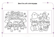 Halloween Quote Coloring Pages, a Seasonal Illustration by Coco Bloom (Thumbnail 2 of 4)