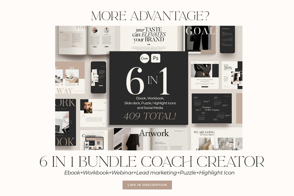 Workbook Creator For Coach CANVA PS, a Magazine Template by Eviory (Photo 29 of 31)