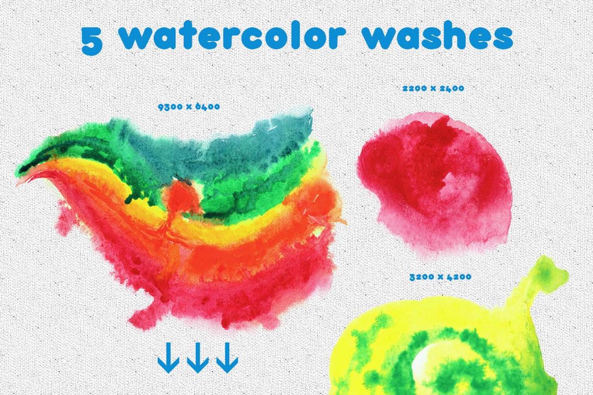 Retro 80's Watercolor Clipart, a Texture Illustration by WBS Design (Photo 7 of 7)