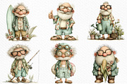 Funny Grandpa Summer set, an Illustration by Craft Nest (Thumbnail 4 of 12)