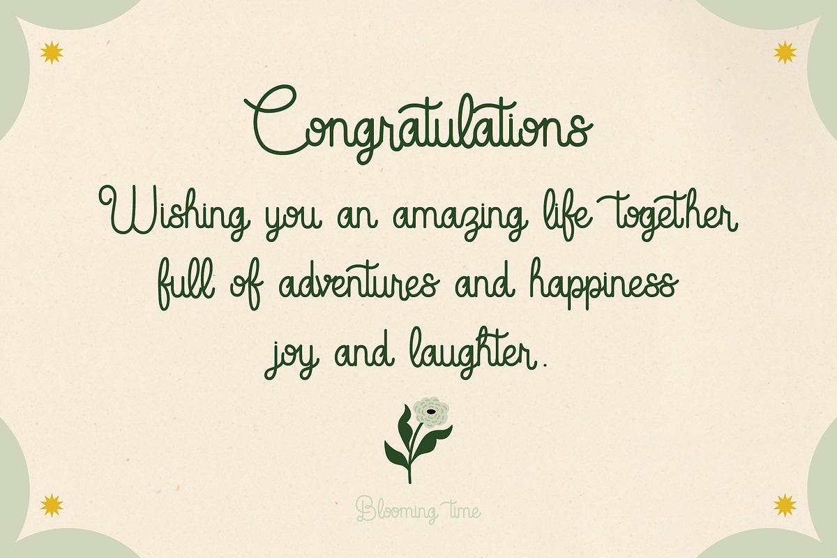Blooming Time Font, a Script Font by Oui Studio (Photo 11 of 12)