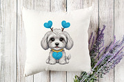 Dog Valentines Png, Faux Dog Heart, an Illustration by Designking (Thumbnail 5 of 6)