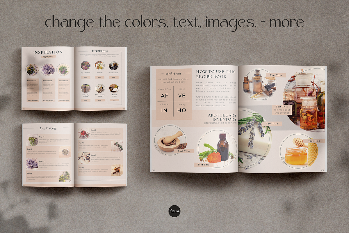 Canva Herbalist Recipe Book Template, a Marketing Template by Made by Melody (Photo 10 of 17)
