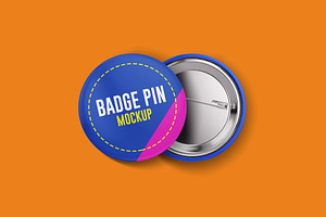 Badge Pin Mockup, a Print Template by Rafoz