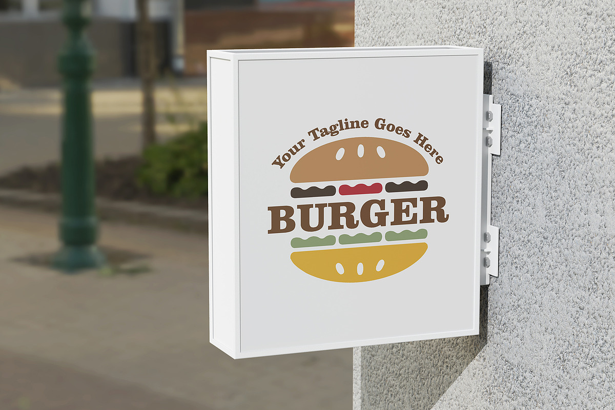 Modern Burger Logo Template, a Branding & Logo Template by YUDesignStore (Photo 6 of 7)