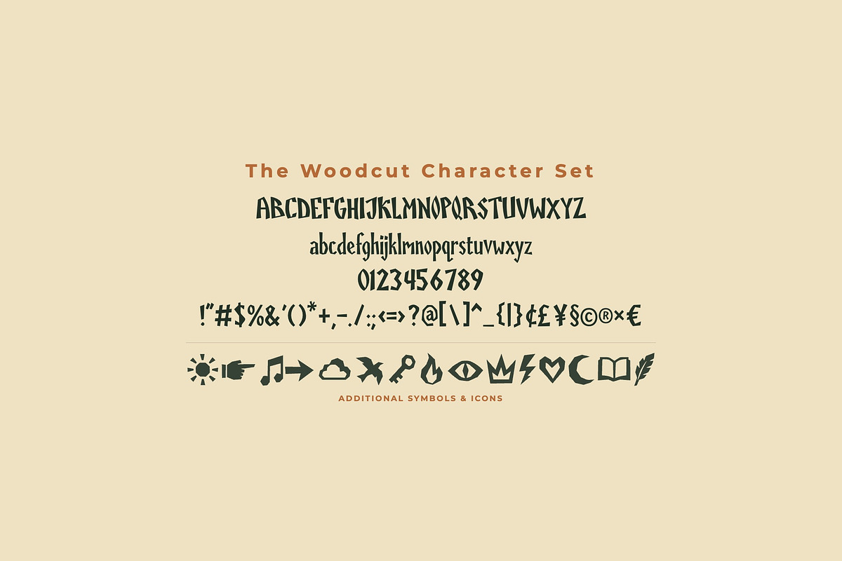 Taigawood Rustic Woodcut Font, a Sans Serif Font by Graphic Spirit (Photo 2 of 8)