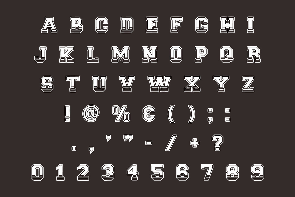 Golden School – Varsity College Font, a Slab Serif Font by Limited.studio (Photo 6 of 6)
