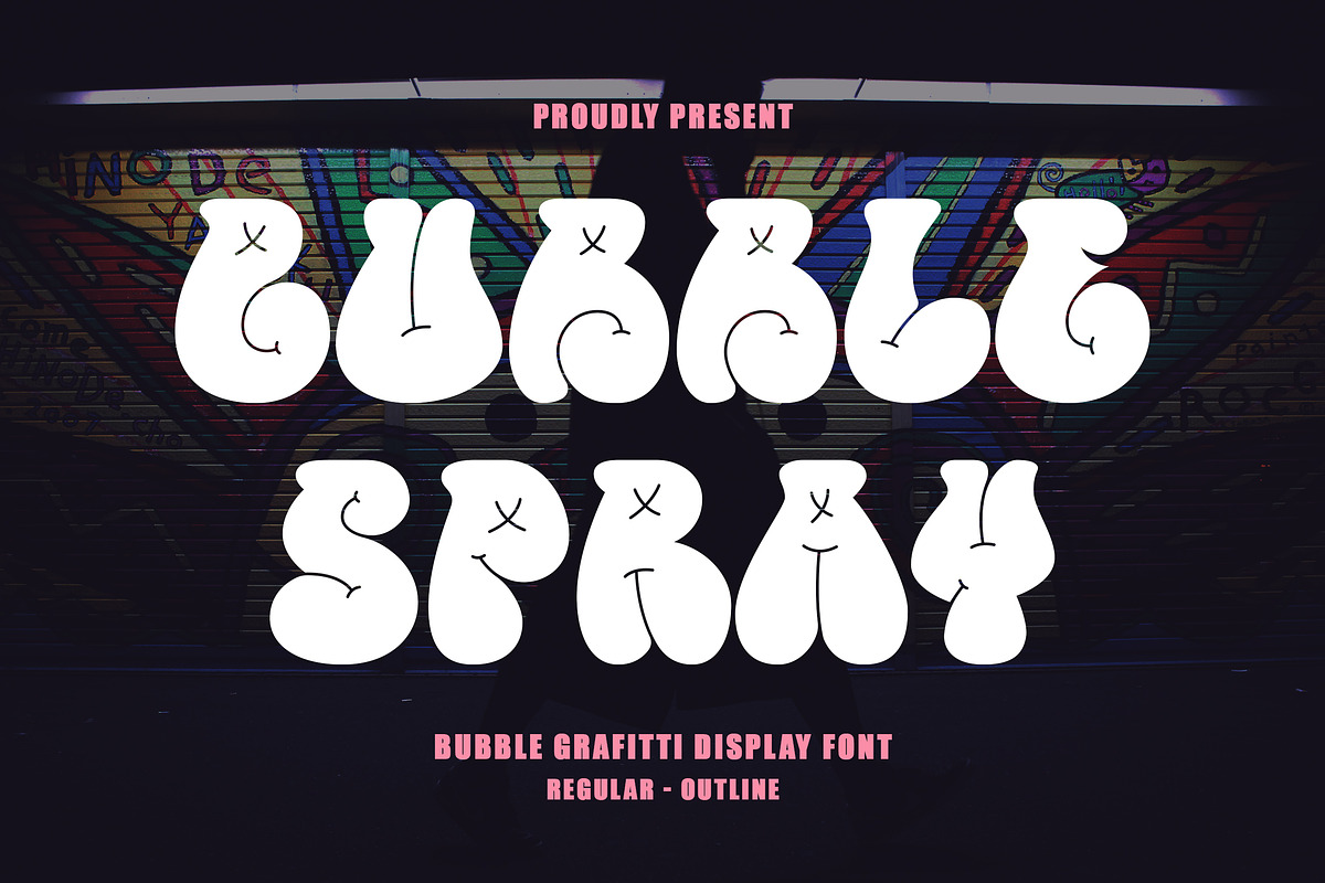 Bubble Spray - Grafitti Font, a Handwritten Font by AQR Studio (Photo 1 of 7)