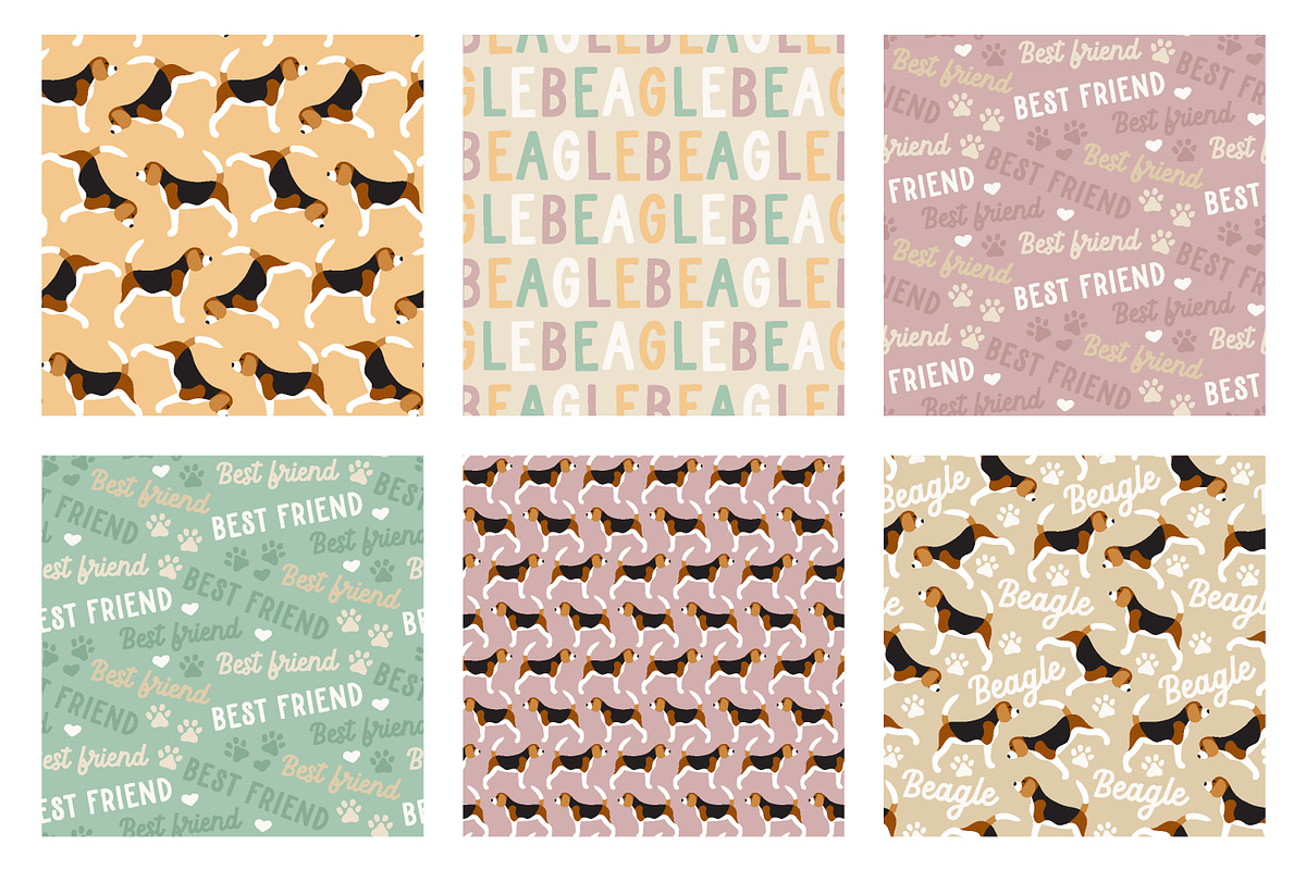 Cute puppy dog pattern bundle, a Pattern Graphic by RevolutionizZed (Photo 15 of 17)