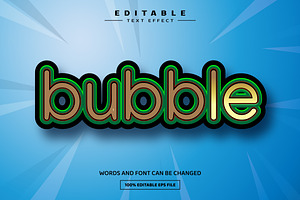 Bubble 3D Editabel Text Effect