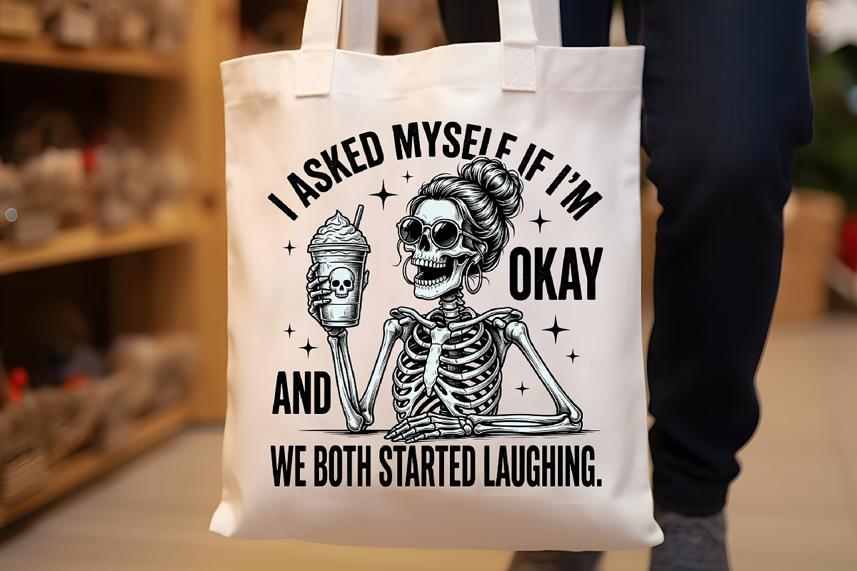 I Asked Myself if I m Okay Skeleton, a Work Illustration by Sublimation Artist (Photo 8 of 9)